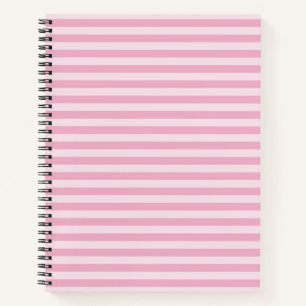 Carnet Motif sans couture à rayures roses