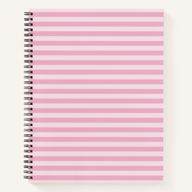 Carnet Motif sans couture à rayures roses (Devant)