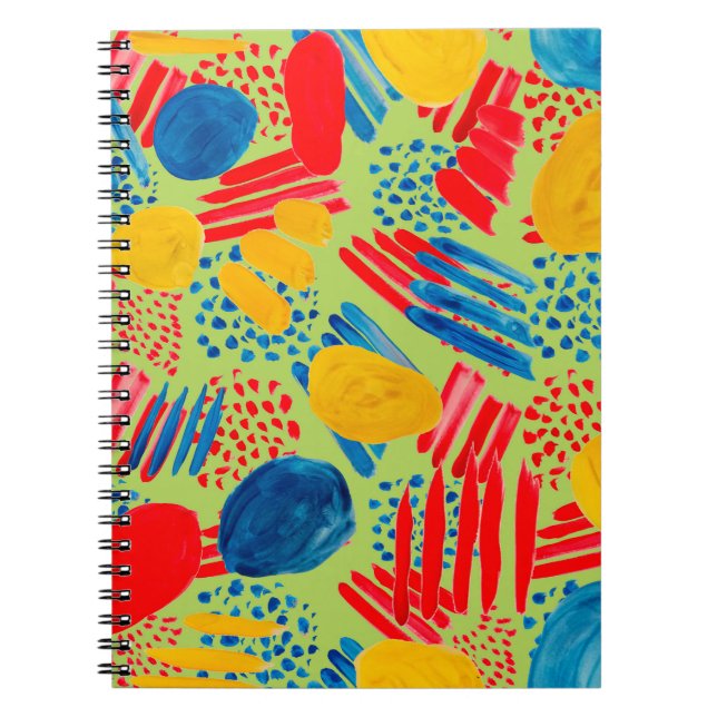Carnet Motif sans couture aquarelle avec dessins à main l (Devant)