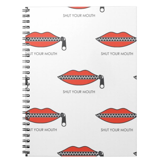 Carnet Motif sans couture avec bouche de femme avec ferme (Devant)