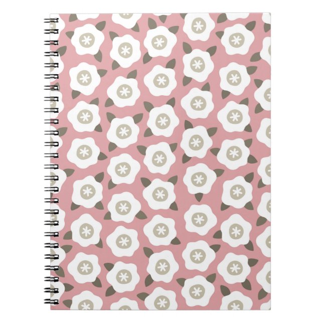 Carnet Motif sans couture avec des fleurs mignonnes sur l (Devant)