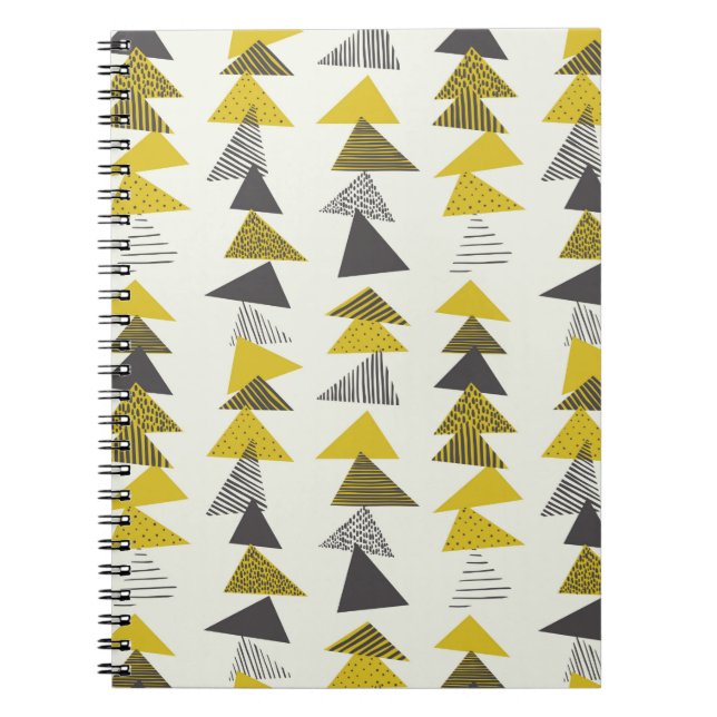 Carnet Motif sans couture avec différents triangles en s  (Devant)