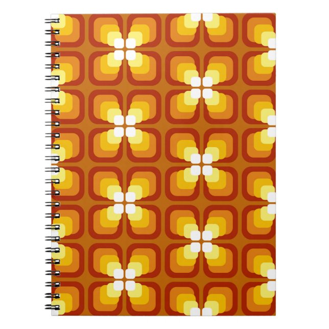 Carnet Motif sans couture avec éléments floraux abstraits (Devant)