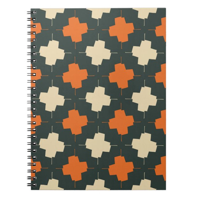 Carnet Motif sans couture avec éléments géométriques lumi (Devant)