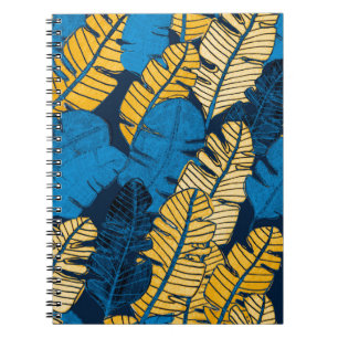 Carnet Motif sans couture avec feuilles tropicaux dessiné