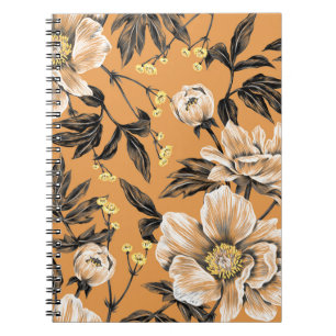 Carnet Motif sans couture avec fleurs.art, floral, motif,
