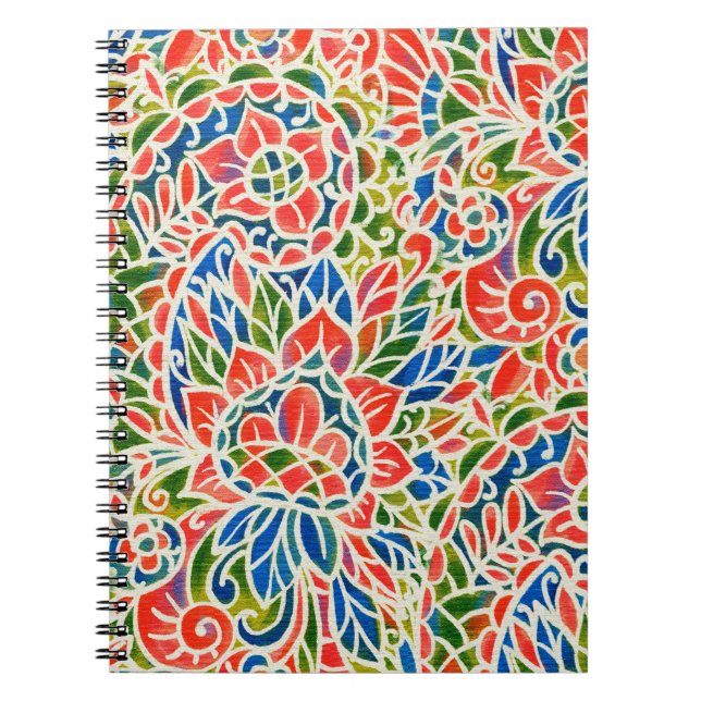 Carnet Motif sans couture avec impression Paisley multico (Devant)