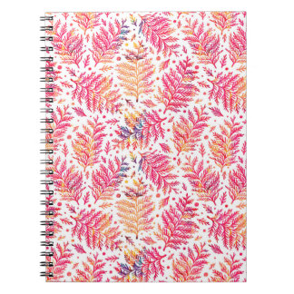 Carnet Motif sans couture avec plantes. Dessin libre