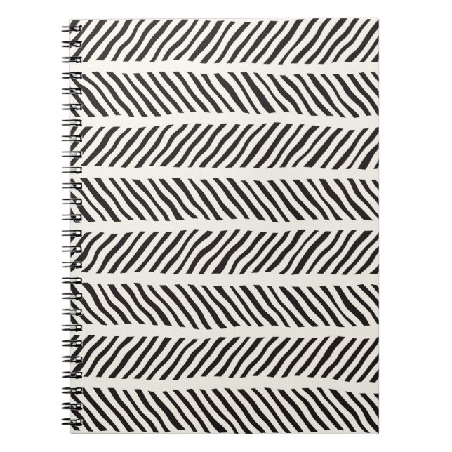 Carnet Motif sans couture avec traits dessinés à la main. (Devant)