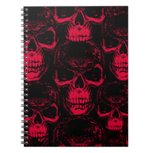 Carnet Motif sans couture avec un sinistre risque humain