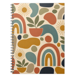 Carnet Motif sans couture Boho Rainbow & Botanique