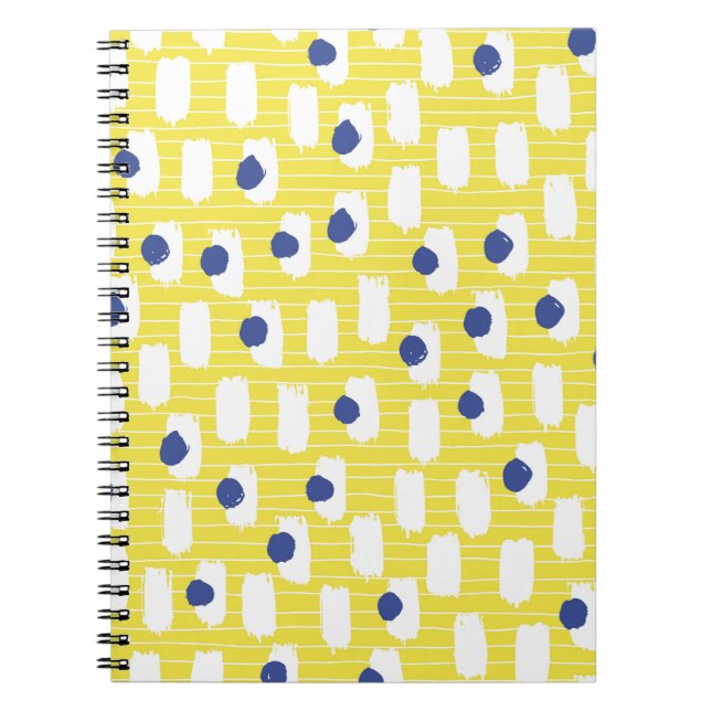 Carnet Motif sans couture de brosse dessinée à la main.  (Devant)