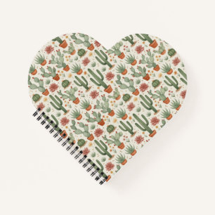 Carnet Motif sans couture de cactus de désert succulent
