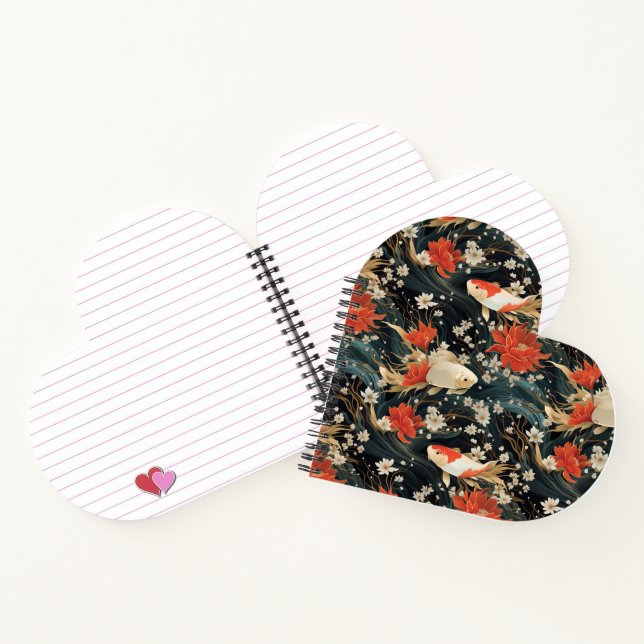 Carnet Motif sans couture de carpes japonaises (Intérieur)