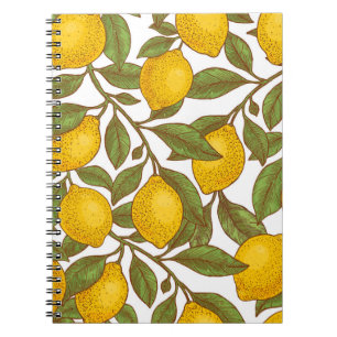Carnet Motif sans couture de citron