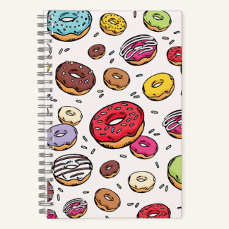 Carnet Motif sans couture de Donuts