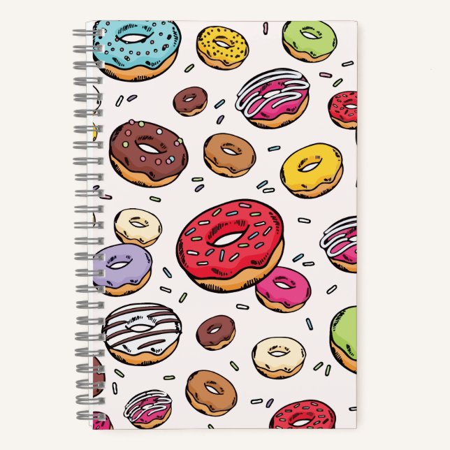 Carnet Motif sans couture de Donuts (Recto)