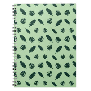 Carnet Motif sans couture de feuilles de Monstera et de p