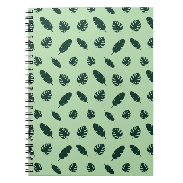 Carnet Motif sans couture de feuilles de Monstera et de p (Devant)