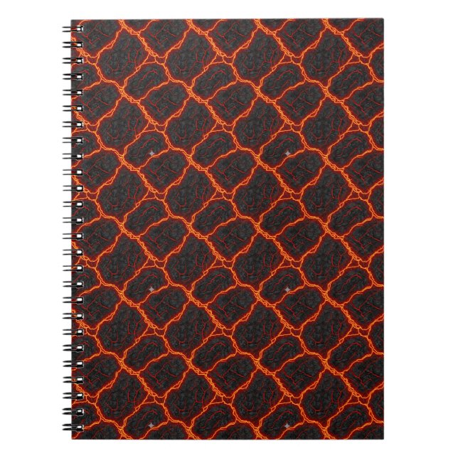 Carnet Motif sans couture de flux de lave (Devant)