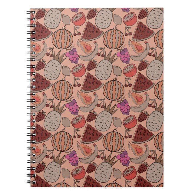 Carnet Motif sans couture de fruits | Motif de surface de (Devant)