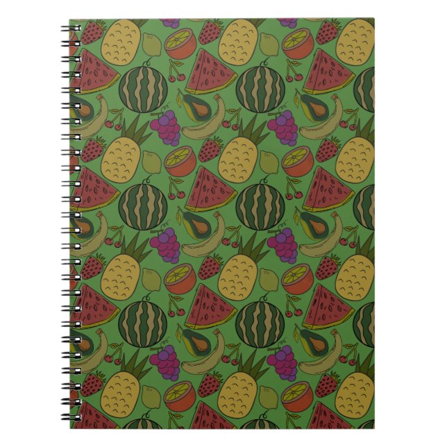 Carnet Motif sans couture de fruits | Motif de surface de (Devant)