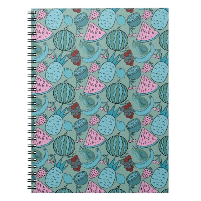 Carnet Motif sans couture de fruits | Motif de surface de (Devant)