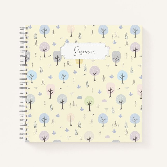 Carnet Motif sans couture de la forêt scandinave (Devant)