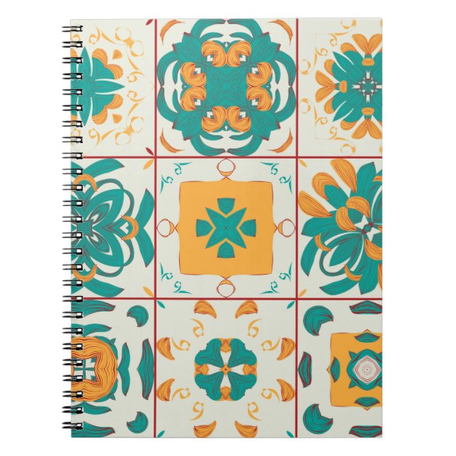 Carnet Motif sans couture de l'abstrait 9 tilesarabe, a (Devant)