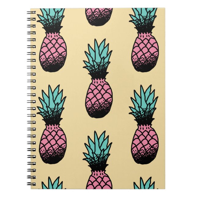 Carnet Motif sans couture de l'ananas à main mignon (Devant)