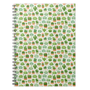 Carnet Motif sans couture de plante succulente mignonne