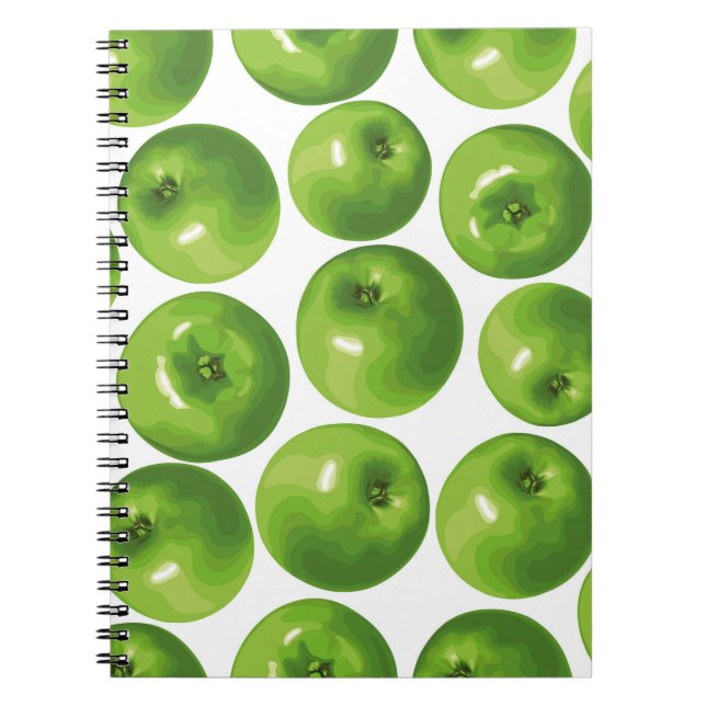Carnet Motif sans couture de pomme verte (Devant)