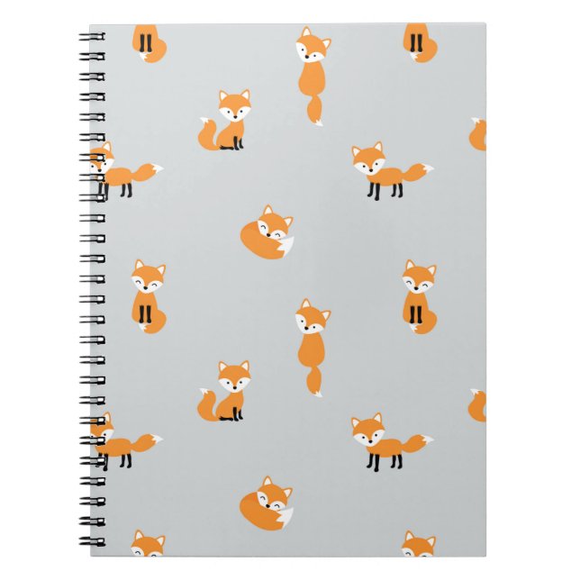 Carnet Motif sans couture de renards (Devant)