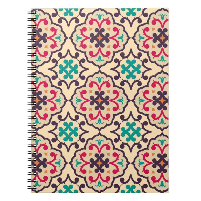 Carnet Motif sans couture de RETRO. (Devant)