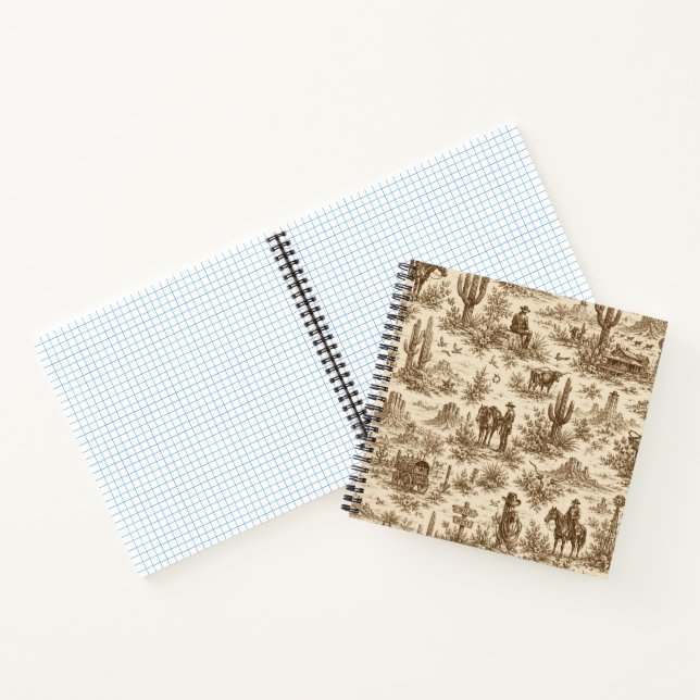 Carnet Motif sans couture de toile du désert occidental v (Intérieur)