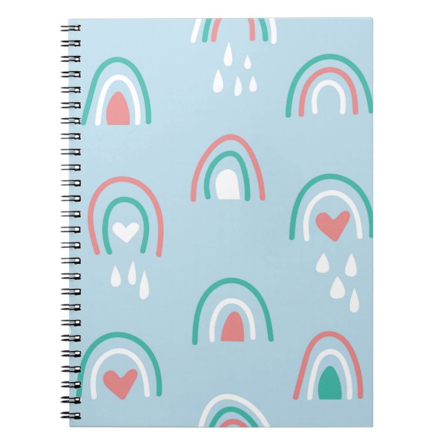 Carnet Motif sans couture dessiné à la main bohème avec a (Devant)