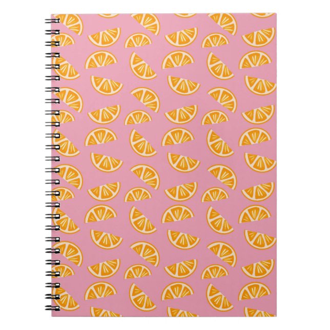 Carnet Motif sans couture d'oranges rafraîchissantes dess (Devant)