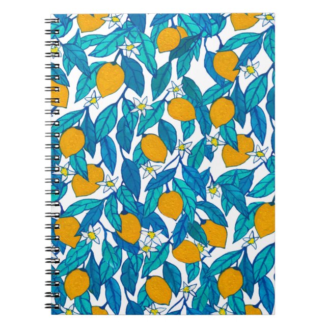 Carnet Motif sans couture. Fleur de citron. Les fleurs so (Devant)