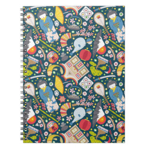 Carnet Motif sans couture japonais
