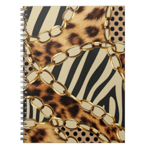 Carnet Motif sans couture Leopard Poster de animal