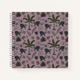 Carnet Motif sans couture Les animaux tropicaux sauts de
