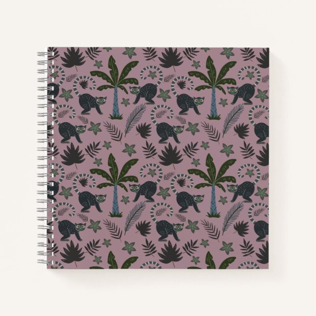 Carnet Motif sans couture Les animaux tropicaux sauts de  (Devant)