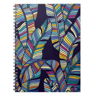 Carnet Motif sans faille de palmiers tropicaux feuilles
