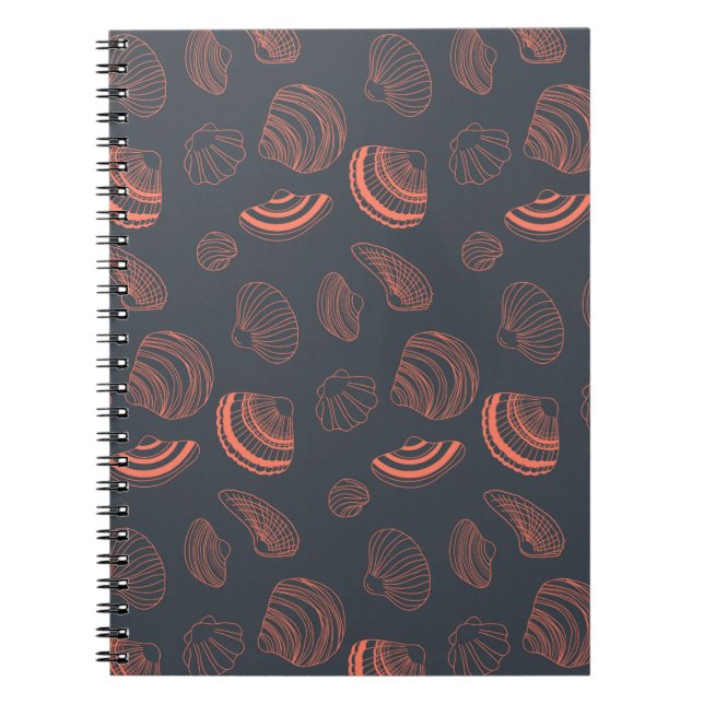 Carnet Motif sans joint avec coquillages (Devant)