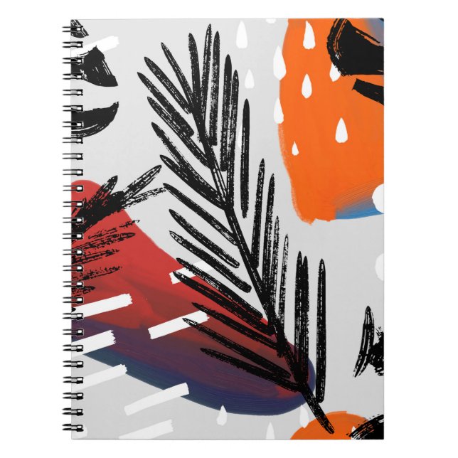 Carnet motif sans soudure à peinture Abstraite avec éléme (Devant)