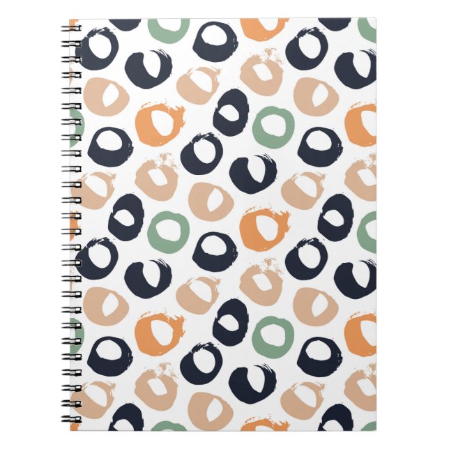 Carnet Motif sans soudure à point Polka. Illustration vin (Devant)