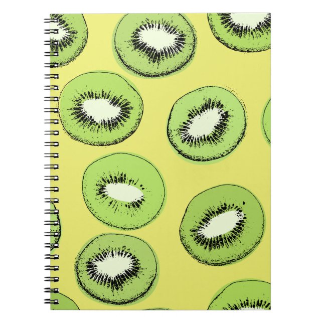 Carnet Motif sans soudure aux fruits Kiwi, arrière - plan (Devant)