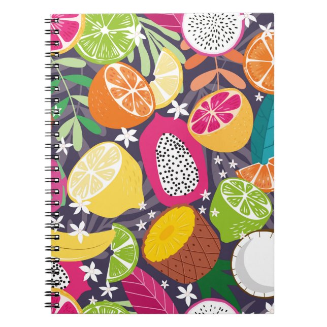 Carnet Motif sans soudure, collection de tropi exotiques (Devant)