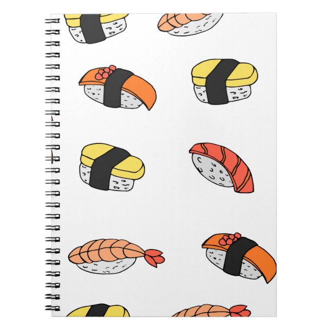 Carnet motif sans soudure du Sushi (Devant)