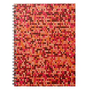 Carnet Motif scandinave abstrait vêtu à l'ombre rouge